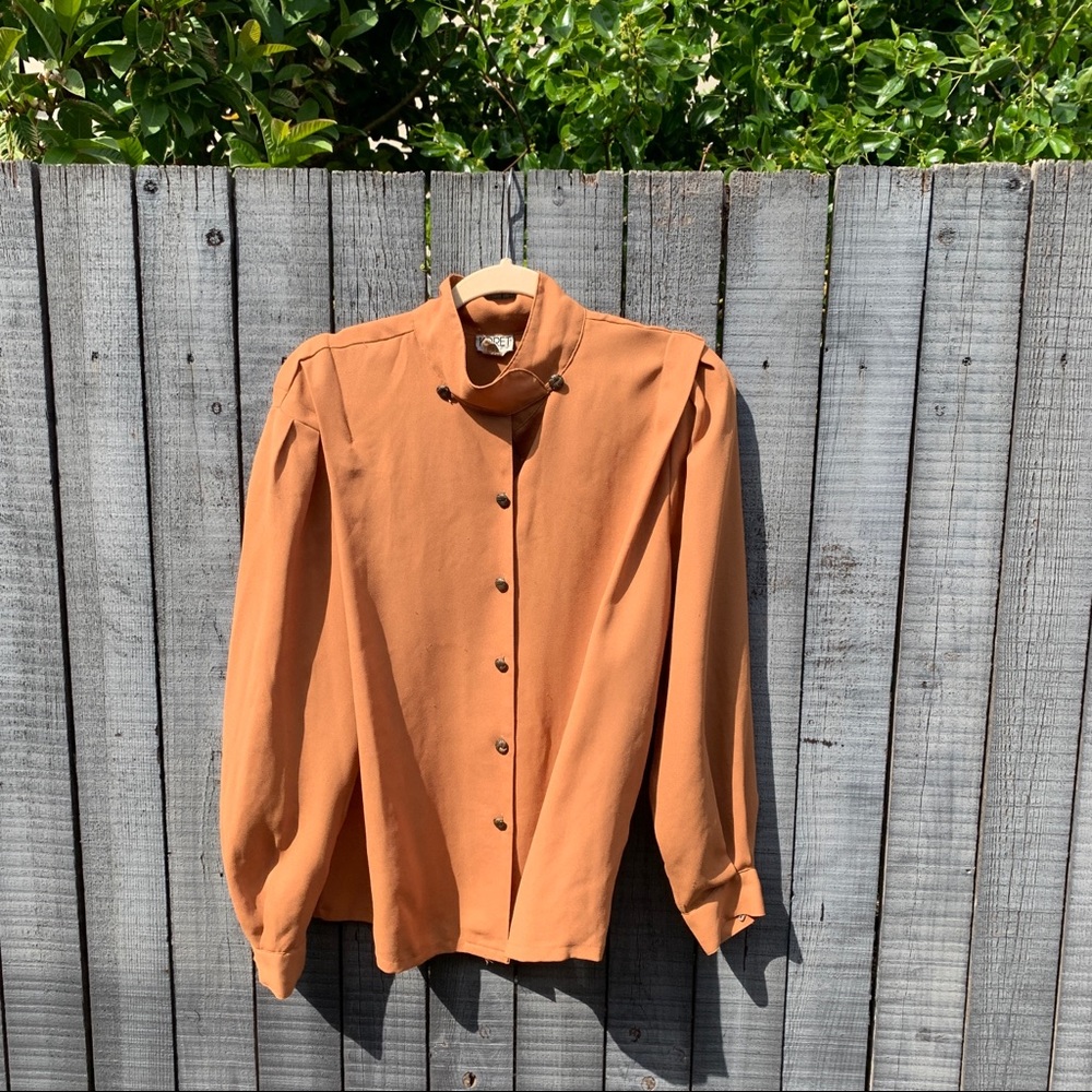 Vintage Mustard Blouse Sz Large